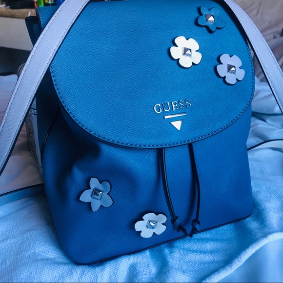 blue guess backpack